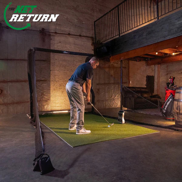 Swing Caddie SC4 Practice Package with The Net Return | Golf Simulator and Launch Monitor